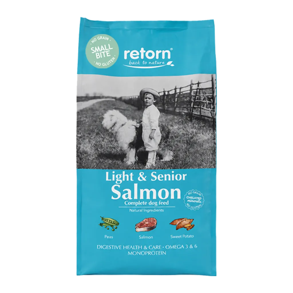 [RET006500S] Pienso Natural Retorn Light and Senior de Salmón - Croqueta Pequeña (500g)
