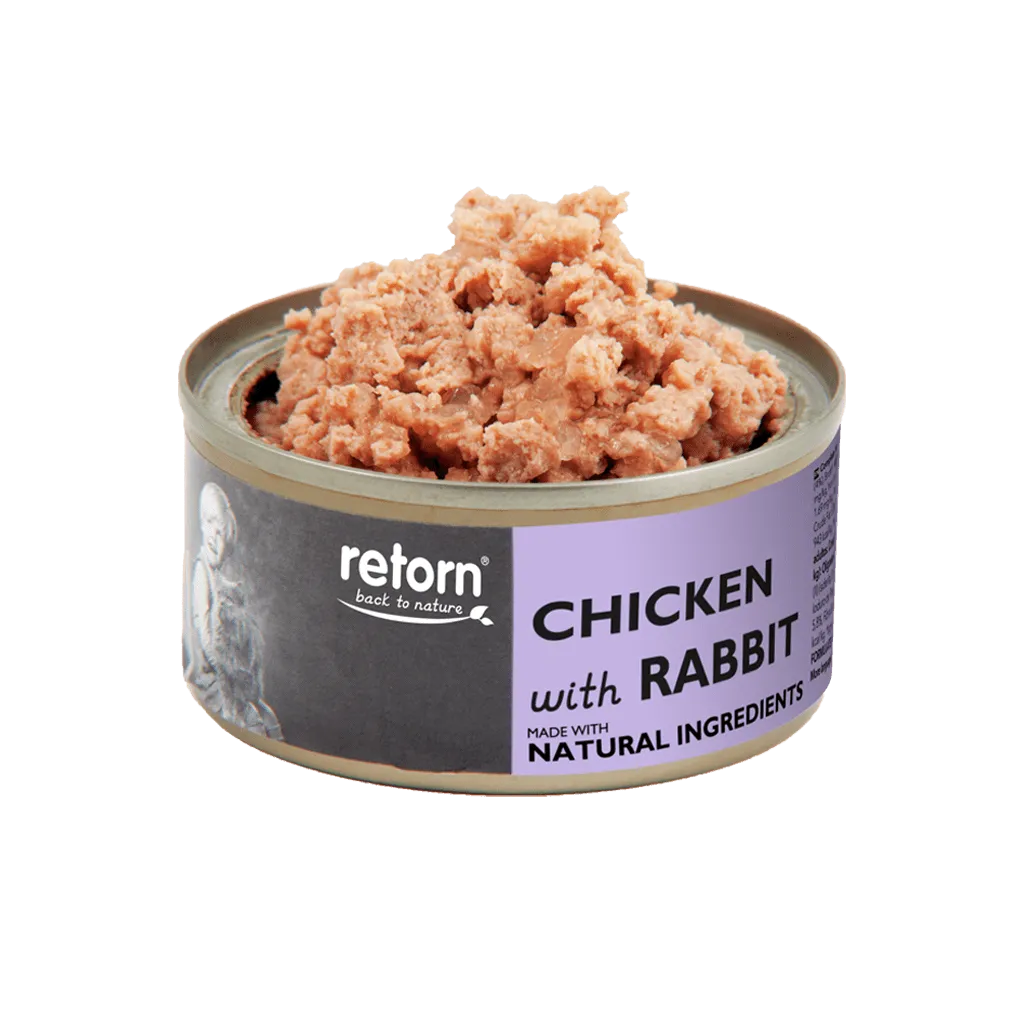 [RET4530] RETORN LATAS GATO POLLO CON CONEJO 80 GR