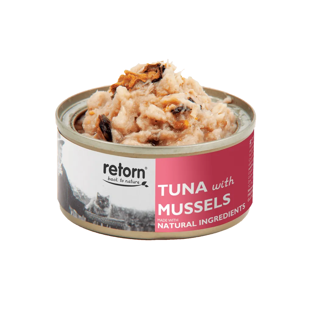 [RET4535] RETORN LATAS GATO ATUN CON MEJILLONES 80 GR