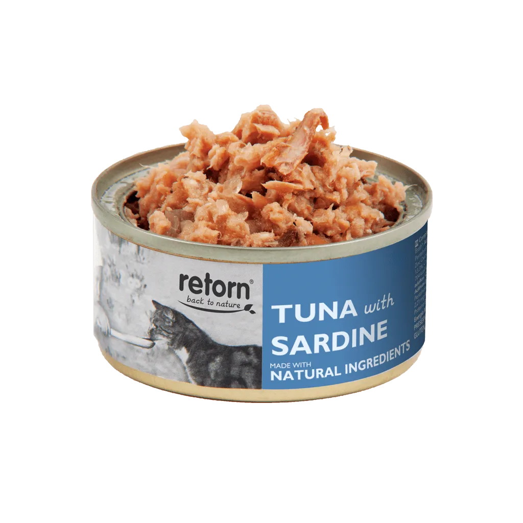 [RET4536] RETORN LATAS GATO ATUN CON SARDINA 80 GR