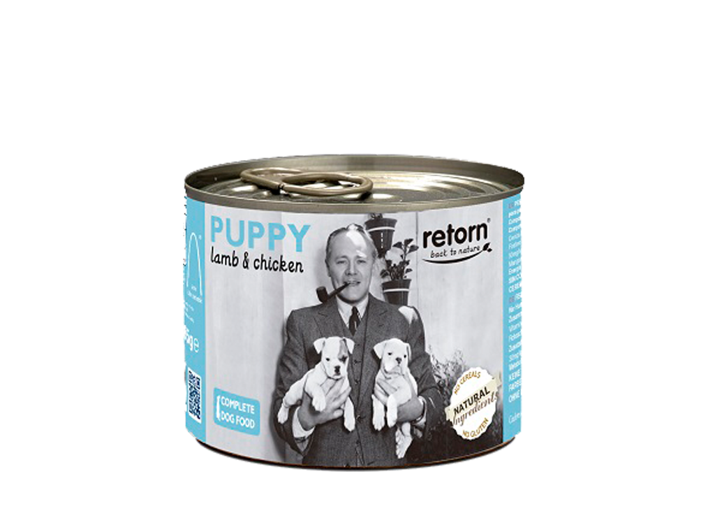 [RET479808E] RETORN LATAS PERRO PUPPY CORDERO Y POLLO 185GR