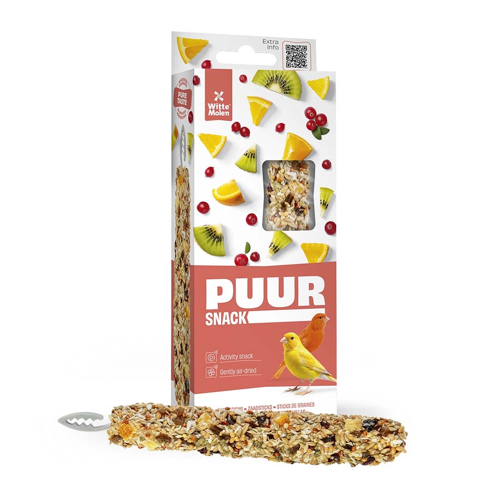 PUUR BARRITAS PAJARO DE ARÁNDANO Y KIWI  2U/60GR