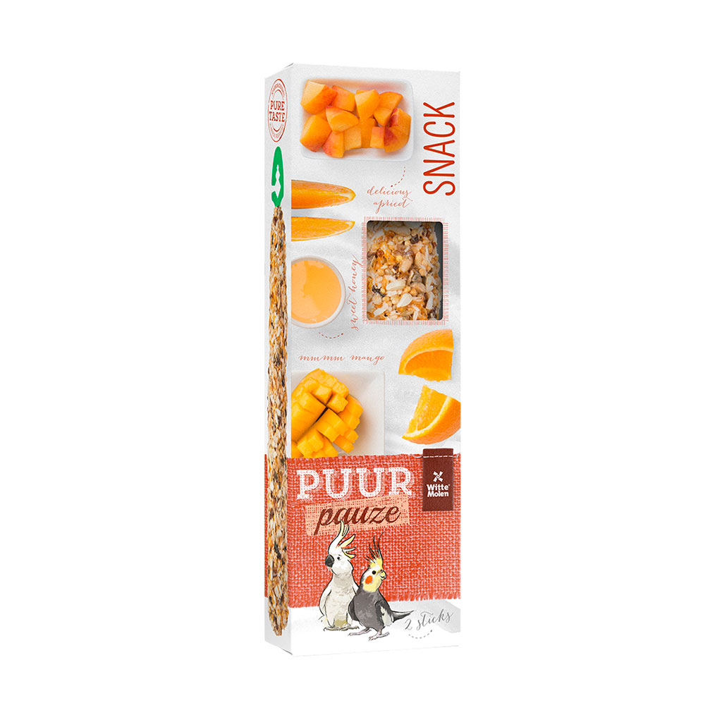 PUUR BARRITAS SEMILLAS INSEPARABLES Y LOROS (FRUTA