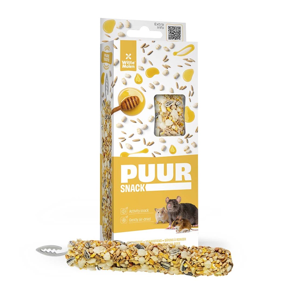 *E* PUUR BARRITAS ROEDORES DE ARROZ Y MIEL 2U/100GR