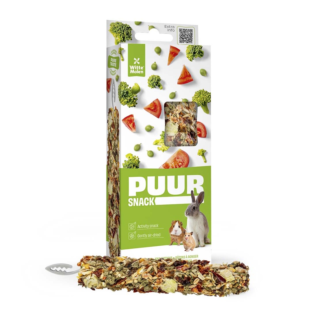 PUUR BARRITAS ROEDORES DE GUISANTES Y TOMATE 2U/90GR