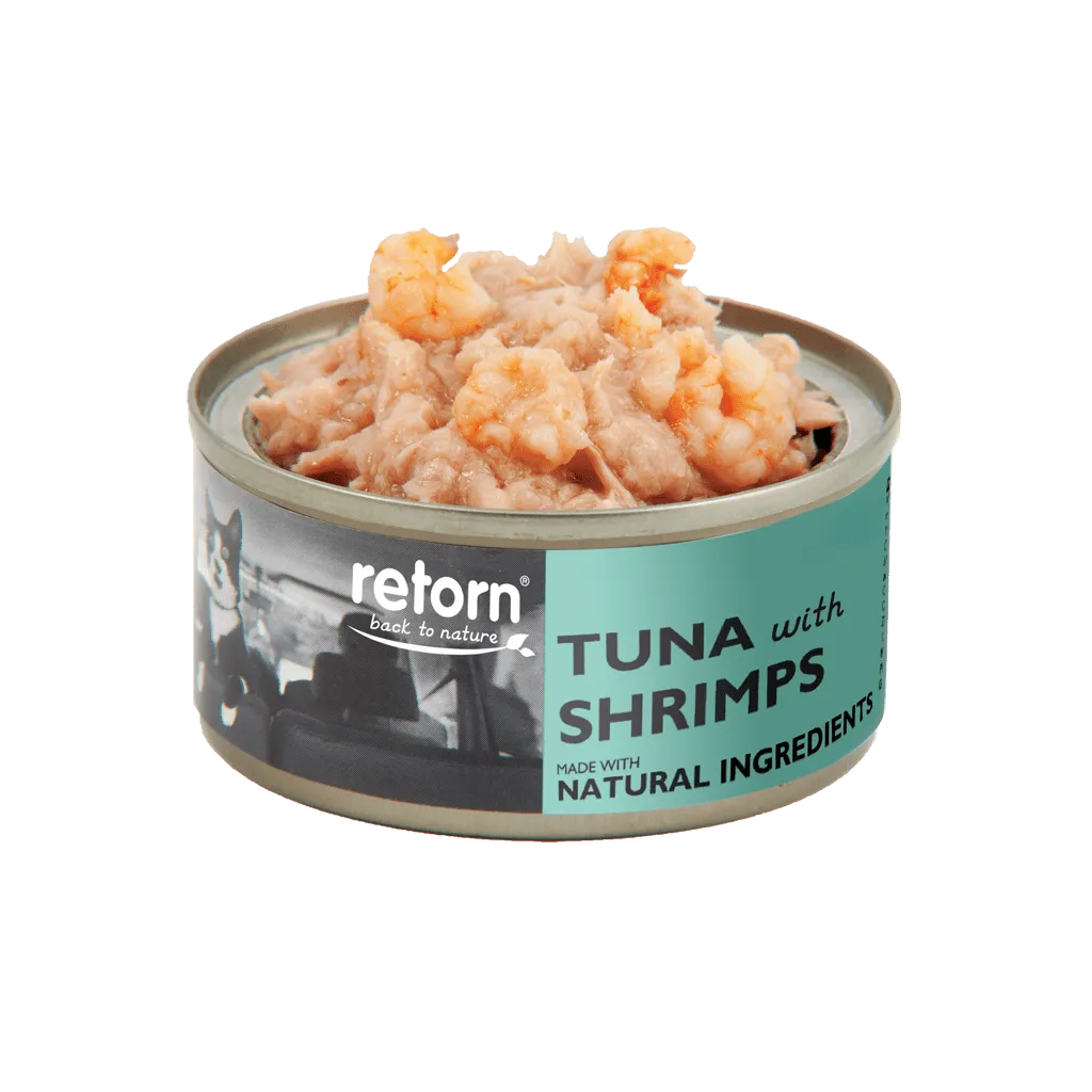 RETORN LATAS GATO ATUN CON GAMBAS 80 GR